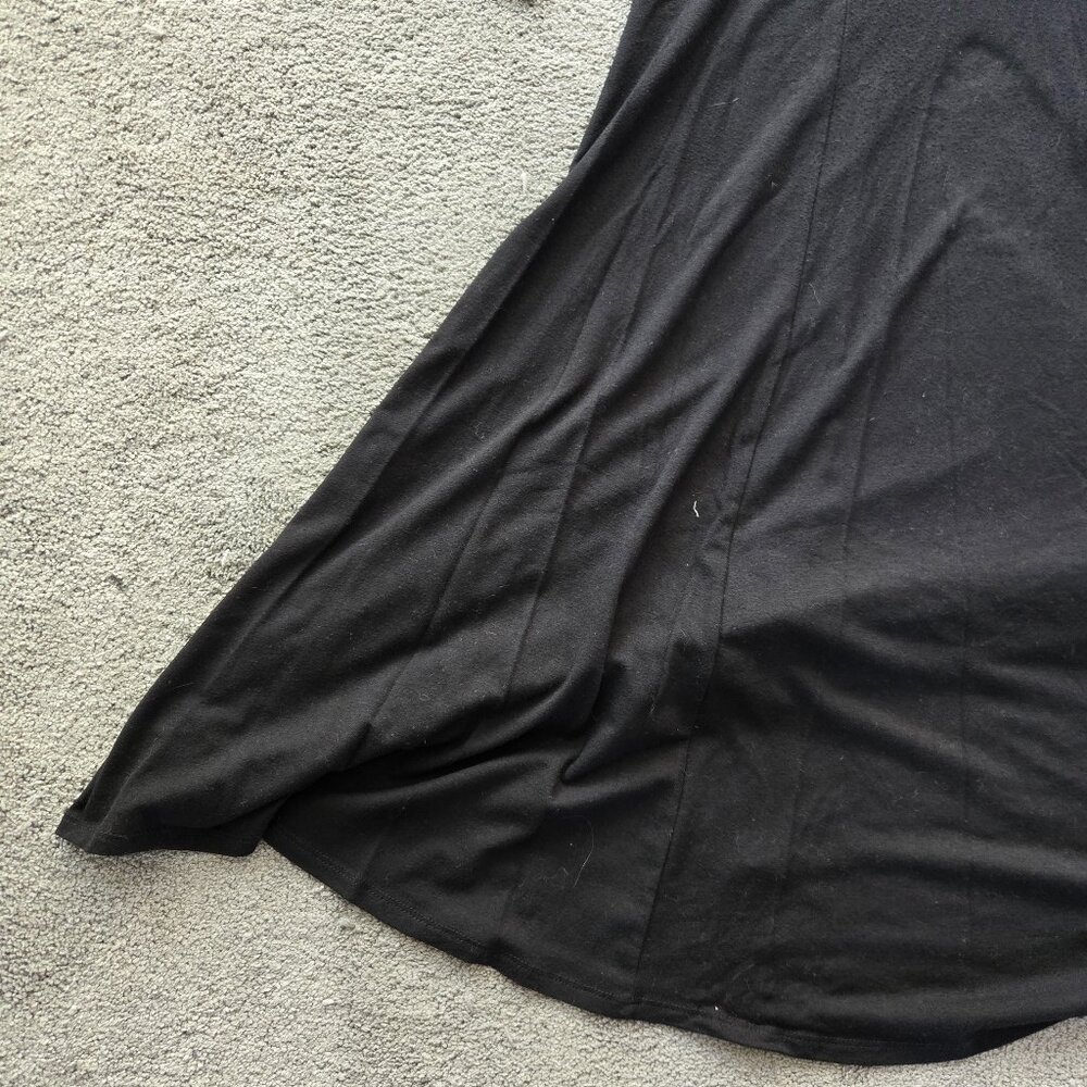 Black Torrid Long Sleeve Dress Size 1 Midi Length Lace Up Front - Picture 8 of 12